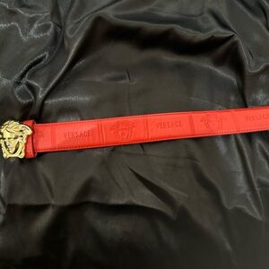 Red Versace belt